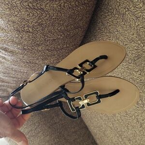 Talbots metallic toe sandals